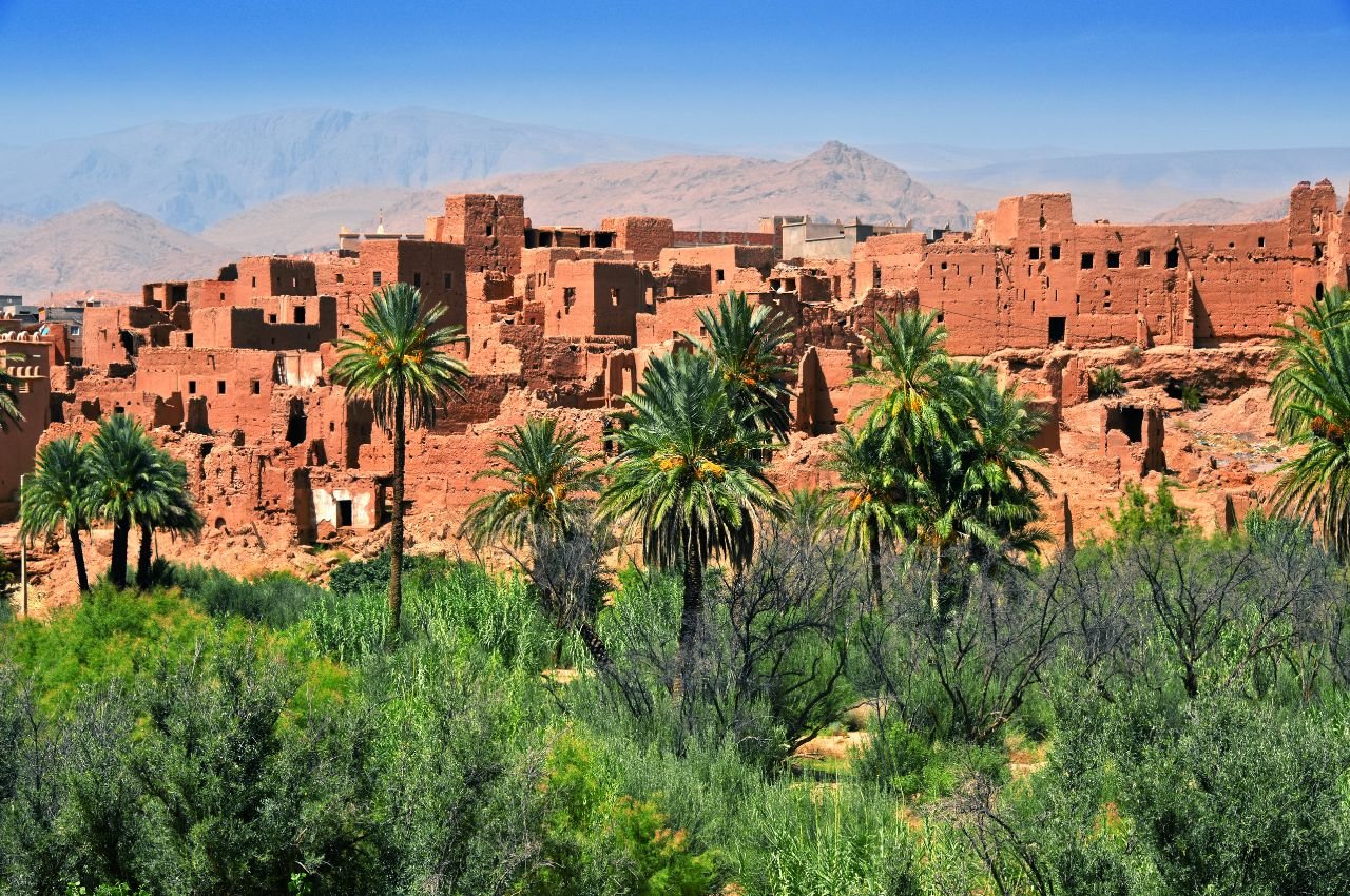 Vue depuis un riad à Ouarzazate proche de la Kasbah Aït Ben Haddou
